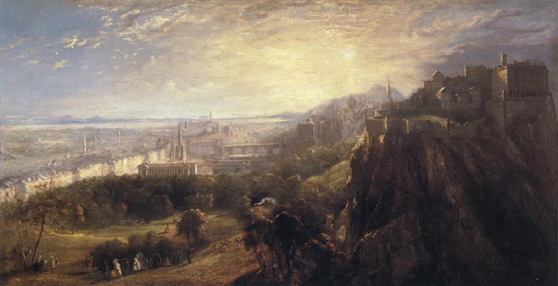 David Octavius Hill A View of Edinburgh from North of the Castle oil painting picture